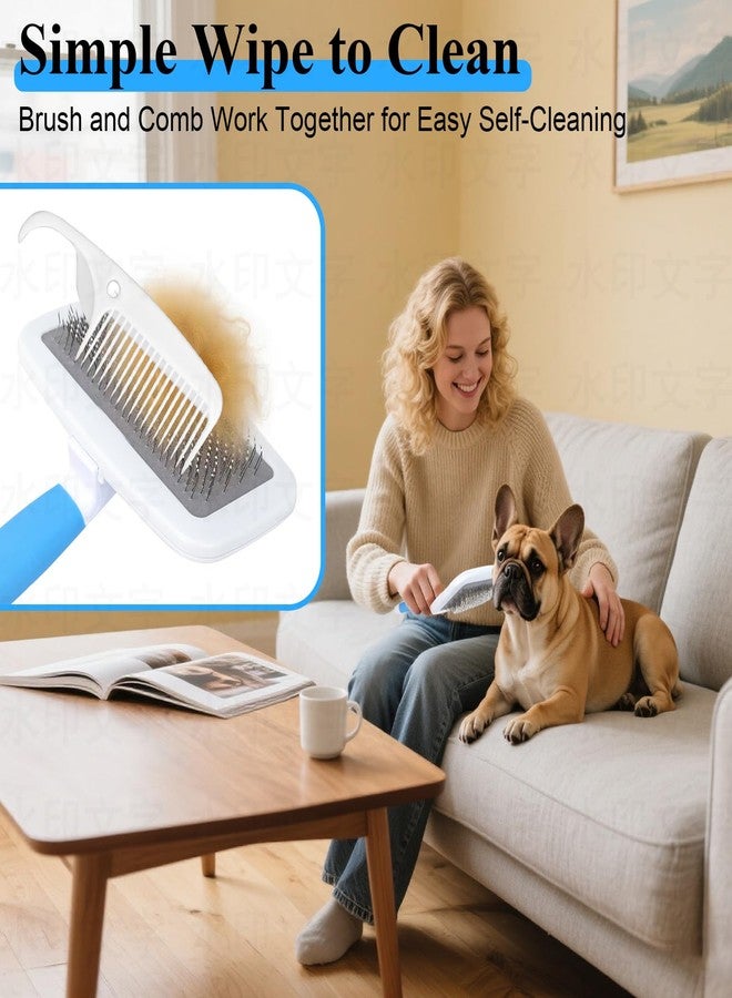 KEUYE French Bulldog Brush,Skin Friendly Effectively Tackle Shedding,Essential French Bulldog Accessory for Your Pets,Blue - Image 5